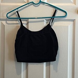 Black Women's Cropped Cami Tank Top